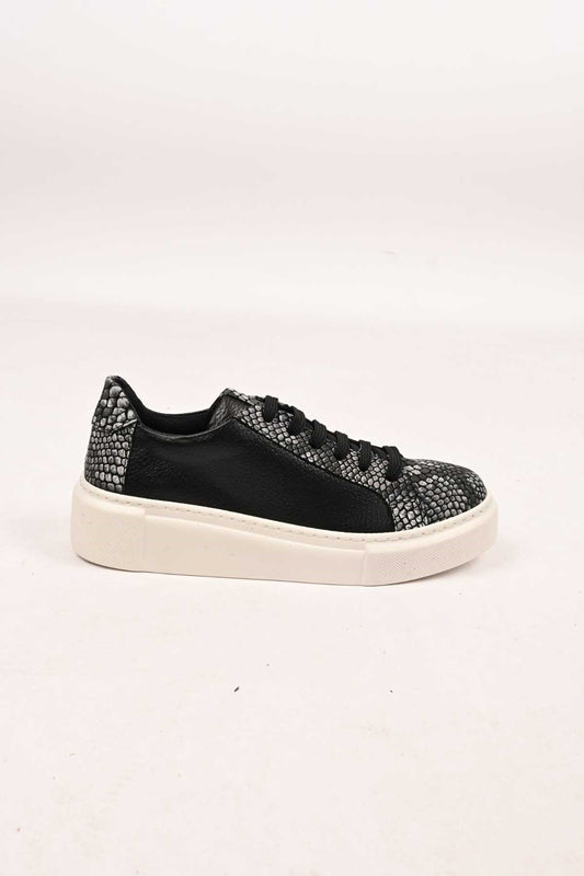 Bestello Lace-Up Genuine Leather Sneakers with Poly Sole, 101-5022-09-26K Women's Shoes