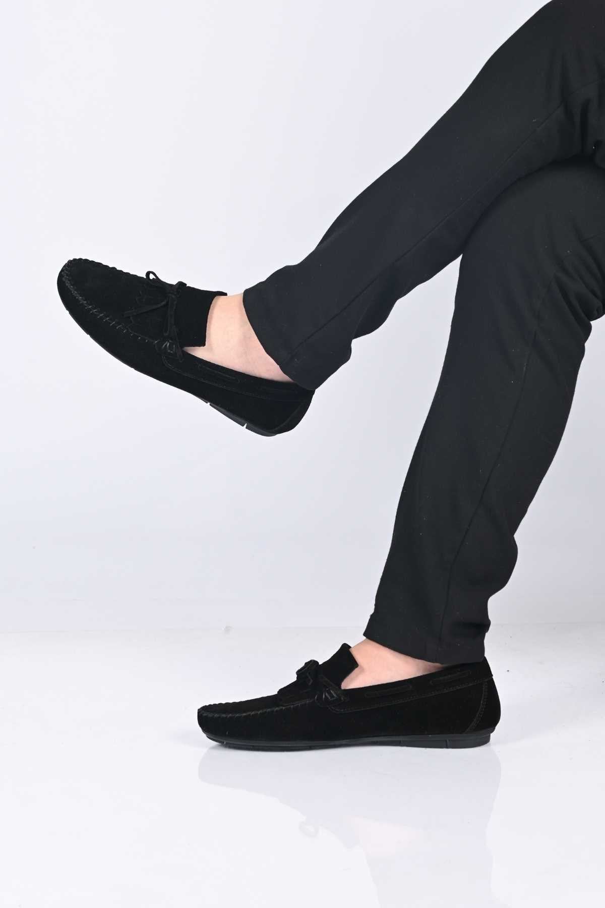 Bestello Slip-On Loafer with Bow, Genuine Leather, Polyurethane Sole, Men's Shoes 028-2065