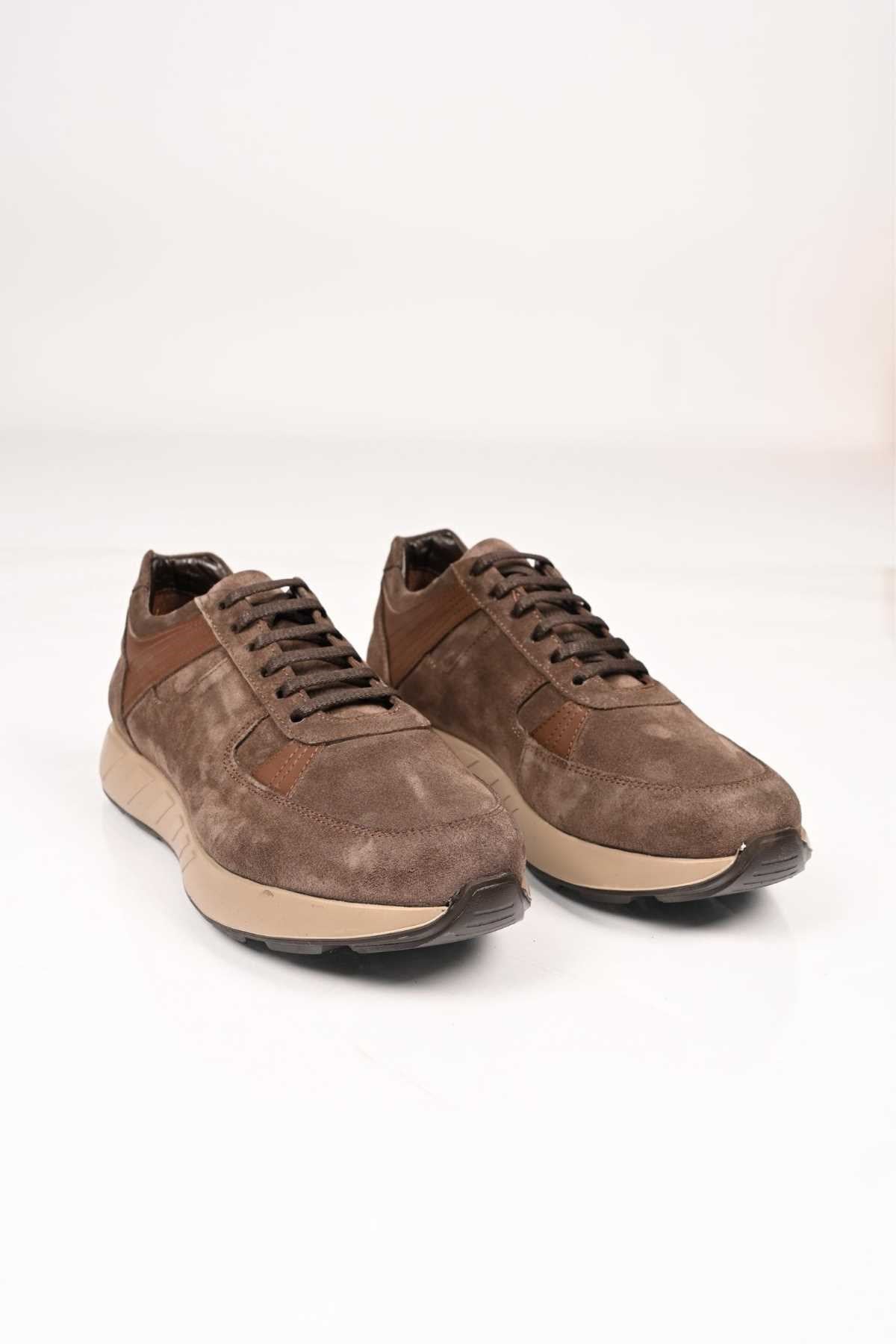 Bestello Lace-Up Genuine Leather Sneakers with EVA Sole 172-64198 Men's Shoes