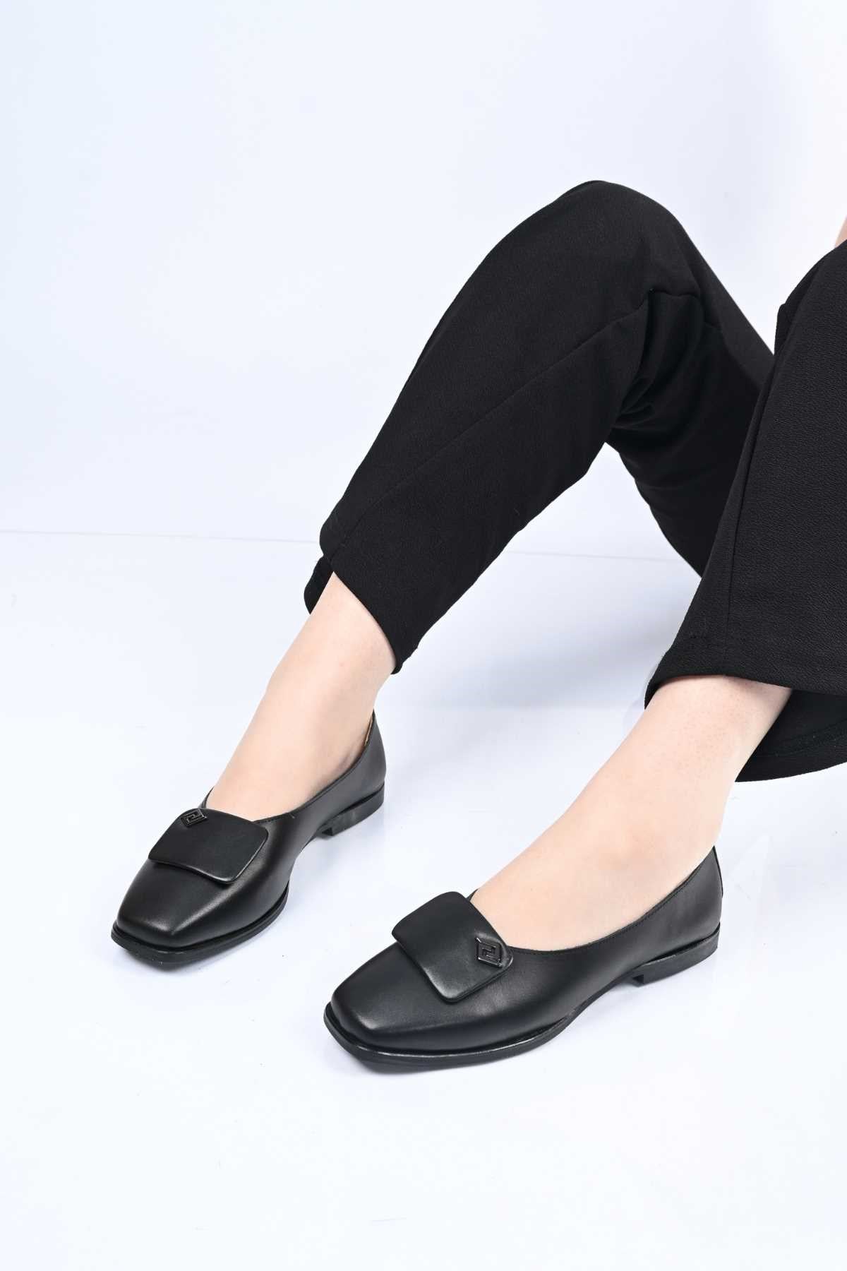 Bestello Genuine Leather Ballet Flats with Buckle, Laceless, Jurdan Sole 343-089-110 Women's Shoes