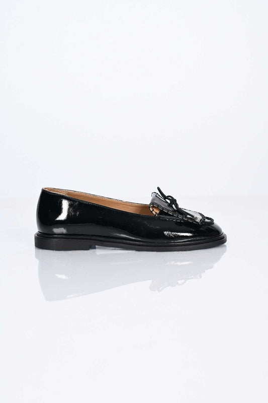 Bestello Laceless Loafer with Saddle Detail, Genuine Leather, Patent Finish, Jurdan Sole, 332-26146 Women's Shoes