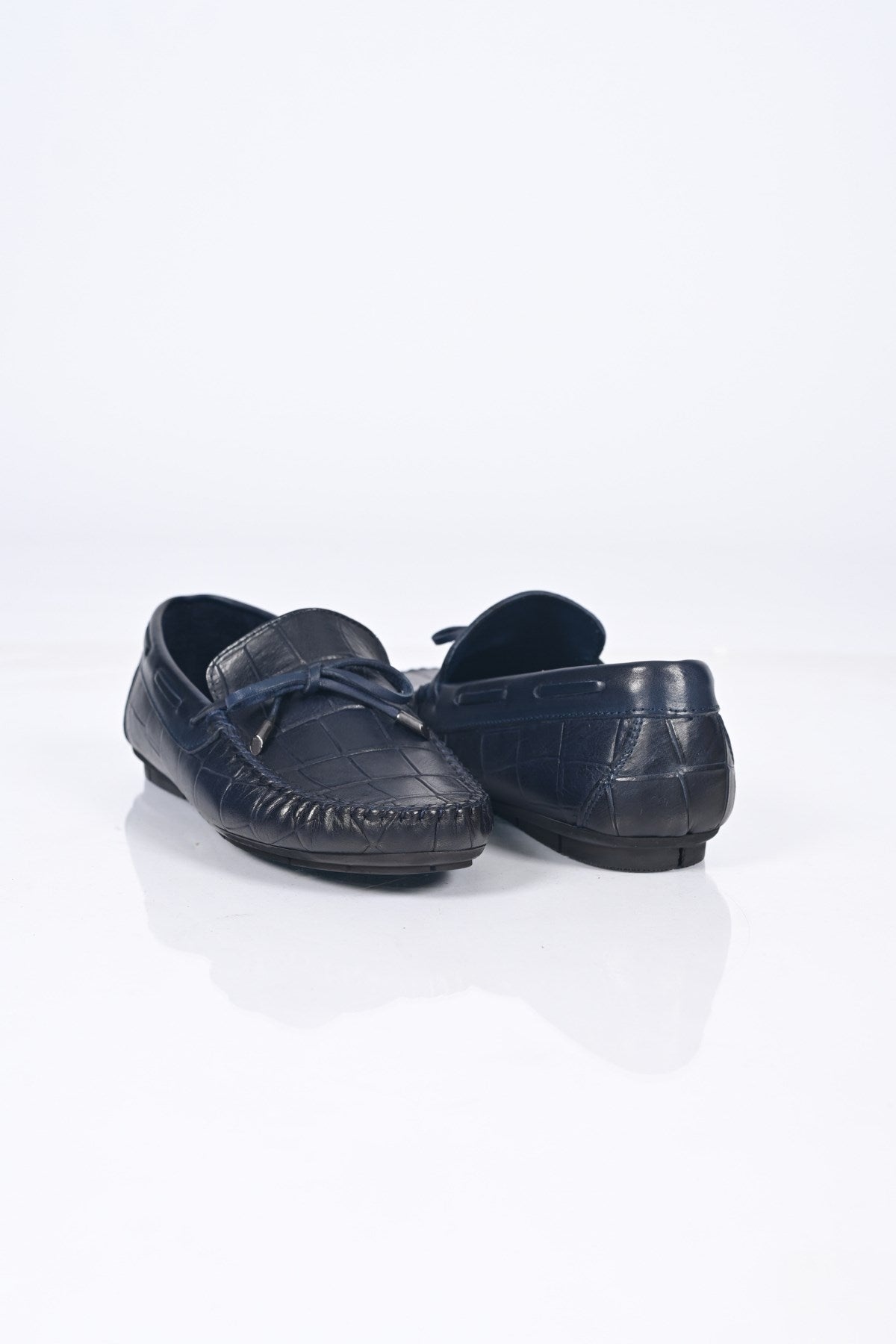 Bestello Slip-On Loafers with Bow, Genuine Leather, Polyurethane Sole, Model 028-2068-26Y Men's Shoes