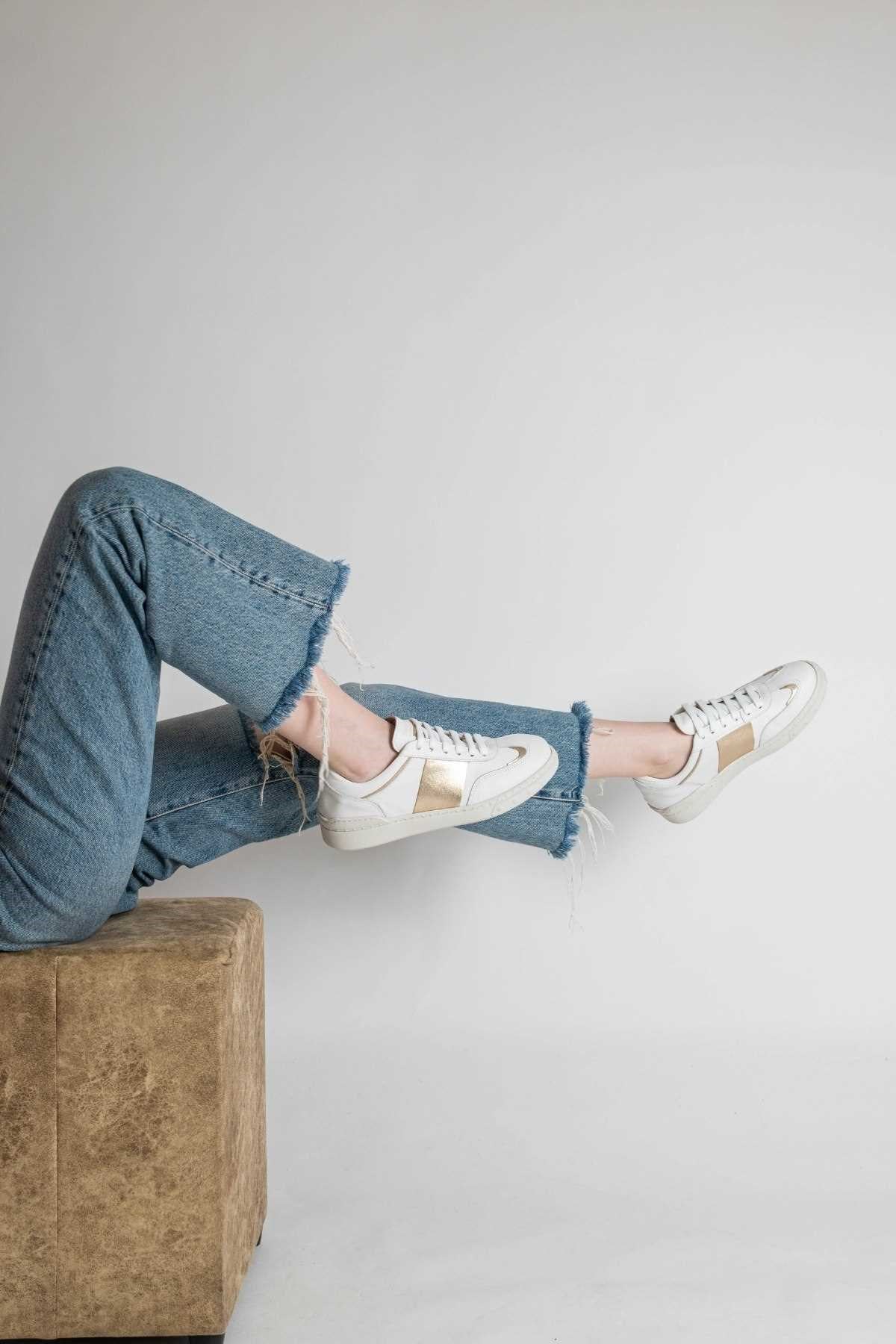 Bestello Women's Lace-Up Rubber-Soled Sneakers 101-GUMK-01 Women's Shoes