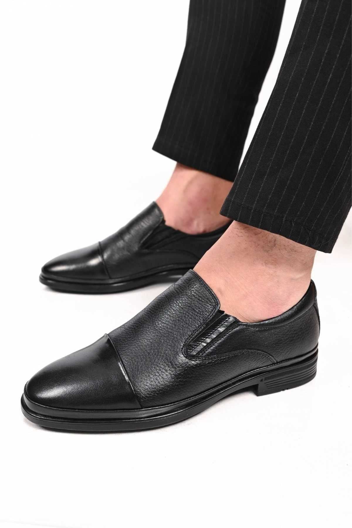 Bestello Slip-On Genuine Leather Comfort Shoes with Rubber Sole 333-1948 Men's Shoes