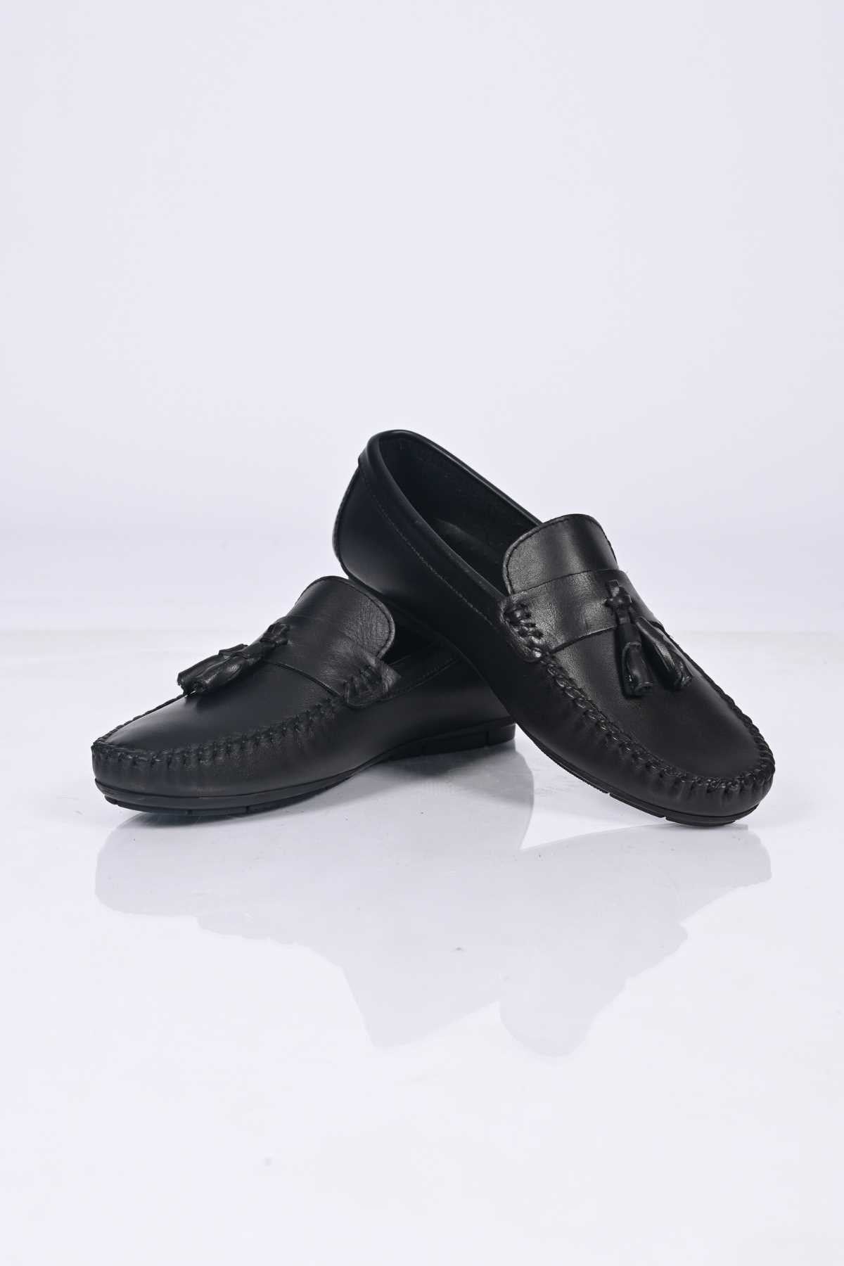 Bestello Genuine Leather Loafers with Tassels, Slip-On, Polyurethane Sole, 028-2021-26Y Men's Shoes