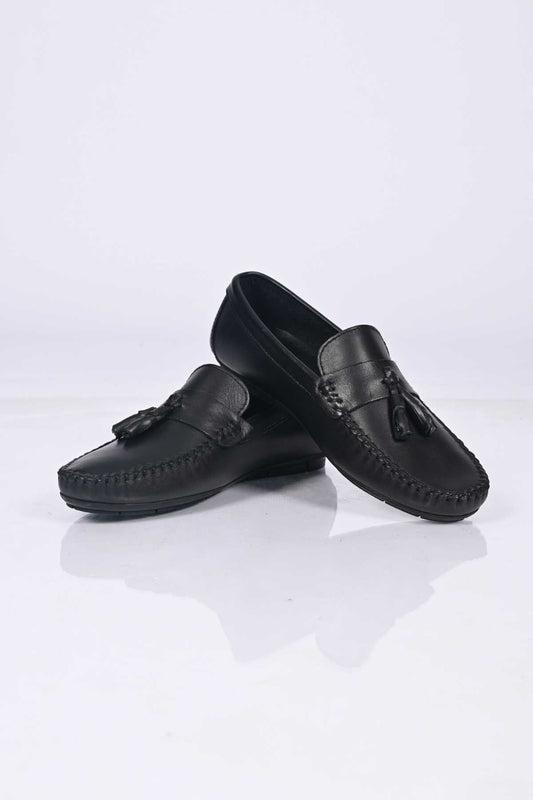 Bestello Genuine Leather Loafers with Tassels, Slip-On, Polyurethane Sole, 028-2021-26Y Men's Shoes