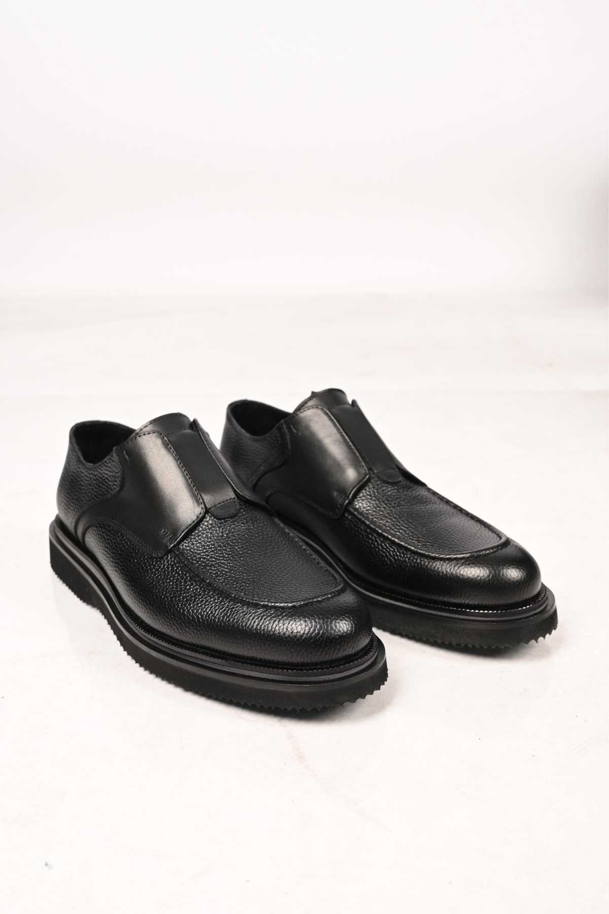 Bestello Slip-On Genuine Leather Loafers with Elastic and EVA Sole 172-65114 Men's Shoes