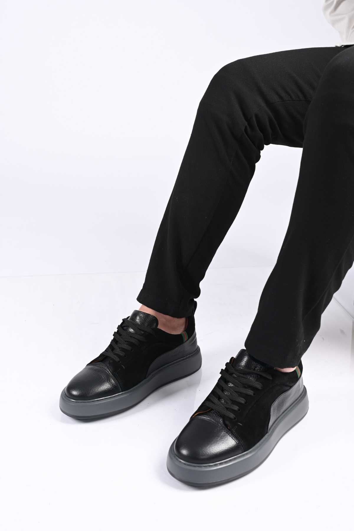 Bestello Lace-Up Genuine Leather EVA Sole Sneakers 174-22034 Men's Shoes
