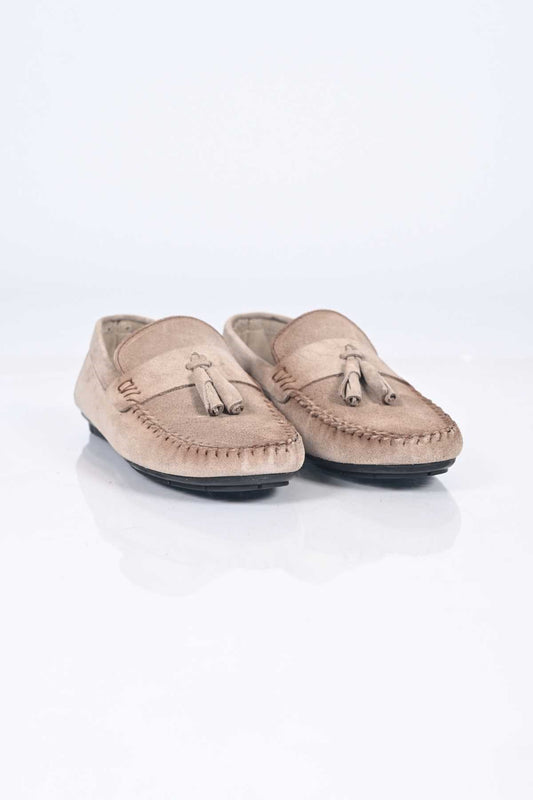 Bestello Genuine Leather Loafers for Men, Slip-On with Tassels and Polyurethane Sole, Model 028-2022-26Y