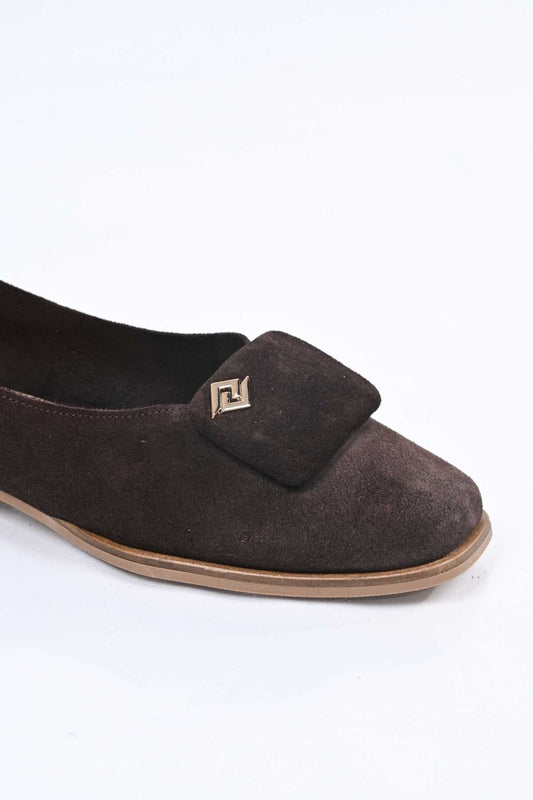 Bestello Genuine Leather Ballet Flats with Buckle, Laceless, Jurdan Sole 343-089-110 Women's Shoes