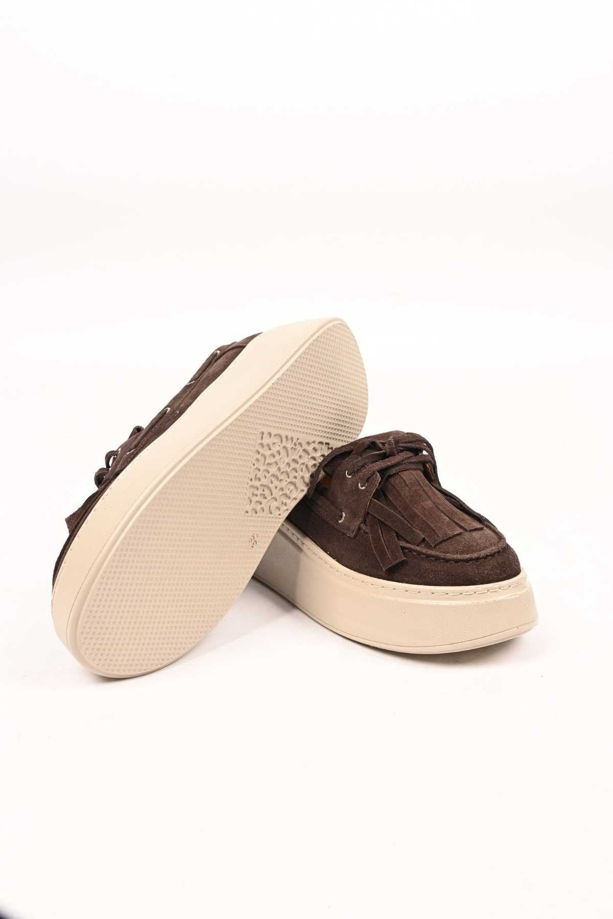 Bestello Slip-On Tassel Genuine Leather Casual Women's Shoes with Poly Sole 334-7877-35 Women's Shoes