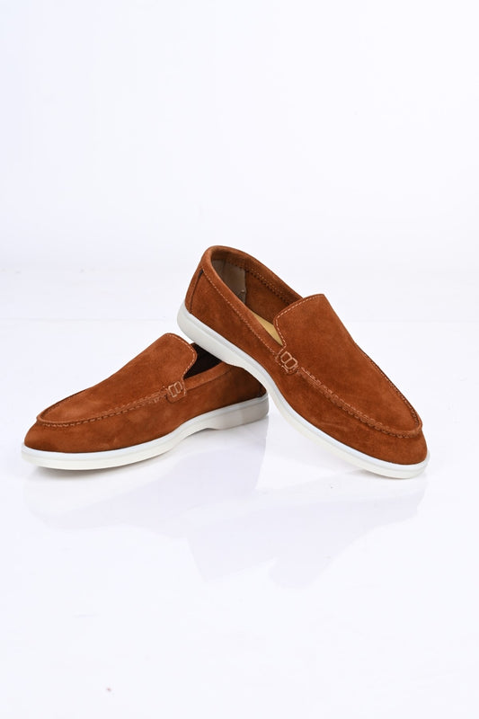 Bestello Slip-On Genuine Leather Loafers with Rubber Sole 028-2000 Men's Shoes
