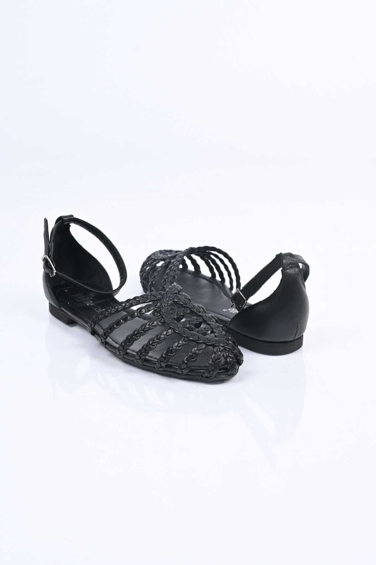 Bestello Braided TPU Sole Genuine Leather Closed-Back Sandal 344-114-261002 Women's Sandal