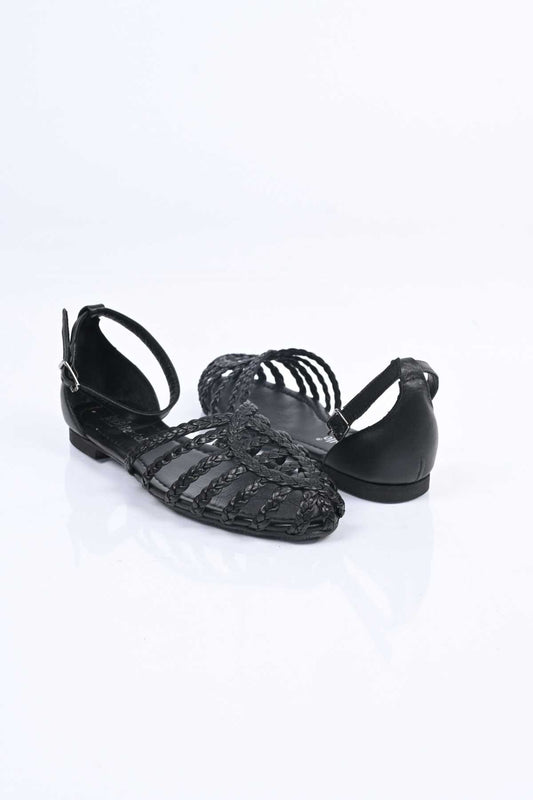 Bestello Braided TPU Sole Genuine Leather Closed-Back Sandal 344-114-261002 Women's Sandal