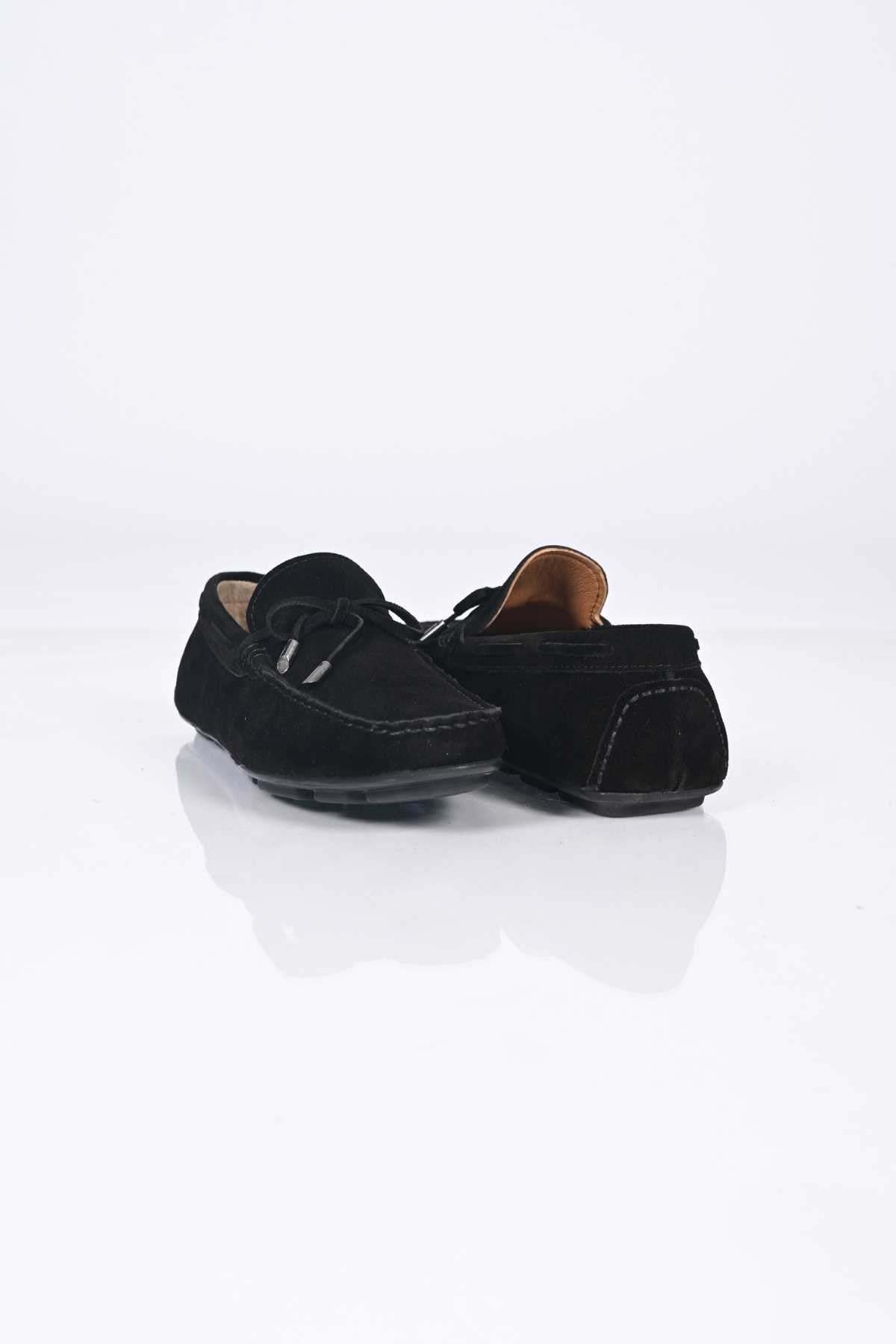 Bestello Slip-On Loafers with Bow, Polyurethane Sole, Genuine Leather, 028-1041 Men's Shoes