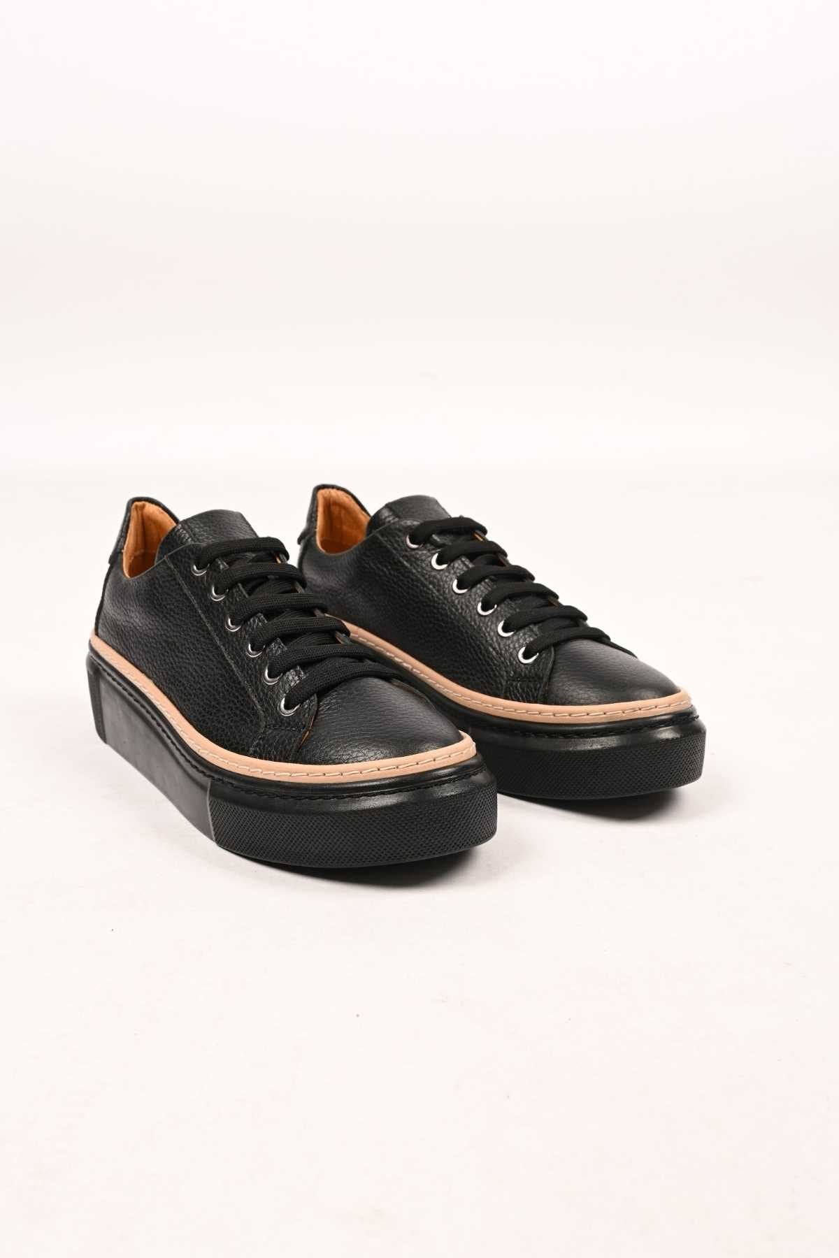 Bestello Lace-Up Genuine Leather Casual Women's Shoes with Poly Sole 334-5022-09 Women's Shoes