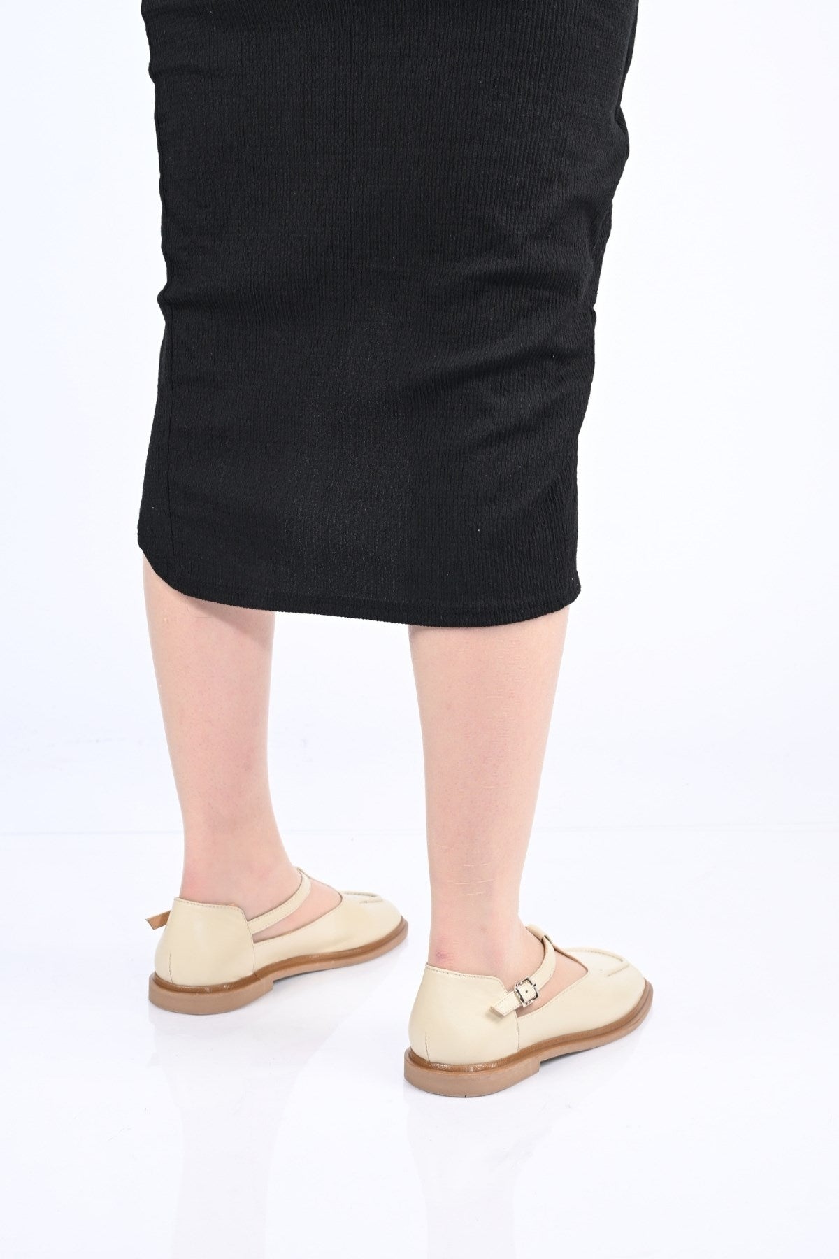 Bestello Women's Genuine Leather Everyday Slip-On Shoes with Belt Buckle Detail and Jurdan Sole 332-26121