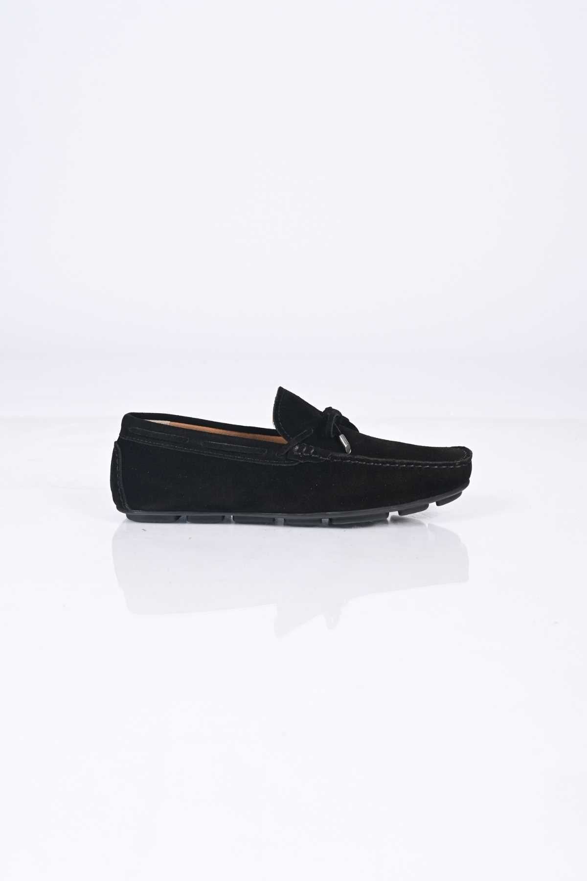 Bestello Slip-On Loafers with Bow, Polyurethane Sole, Genuine Leather, 028-1041 Men's Shoes