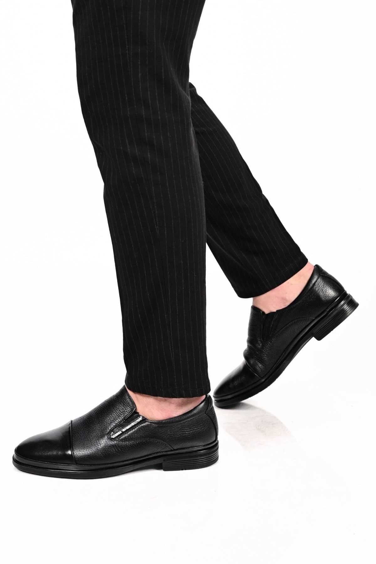 Bestello Slip-On Genuine Leather Comfort Shoes with Rubber Sole 333-1948 Men's Shoes