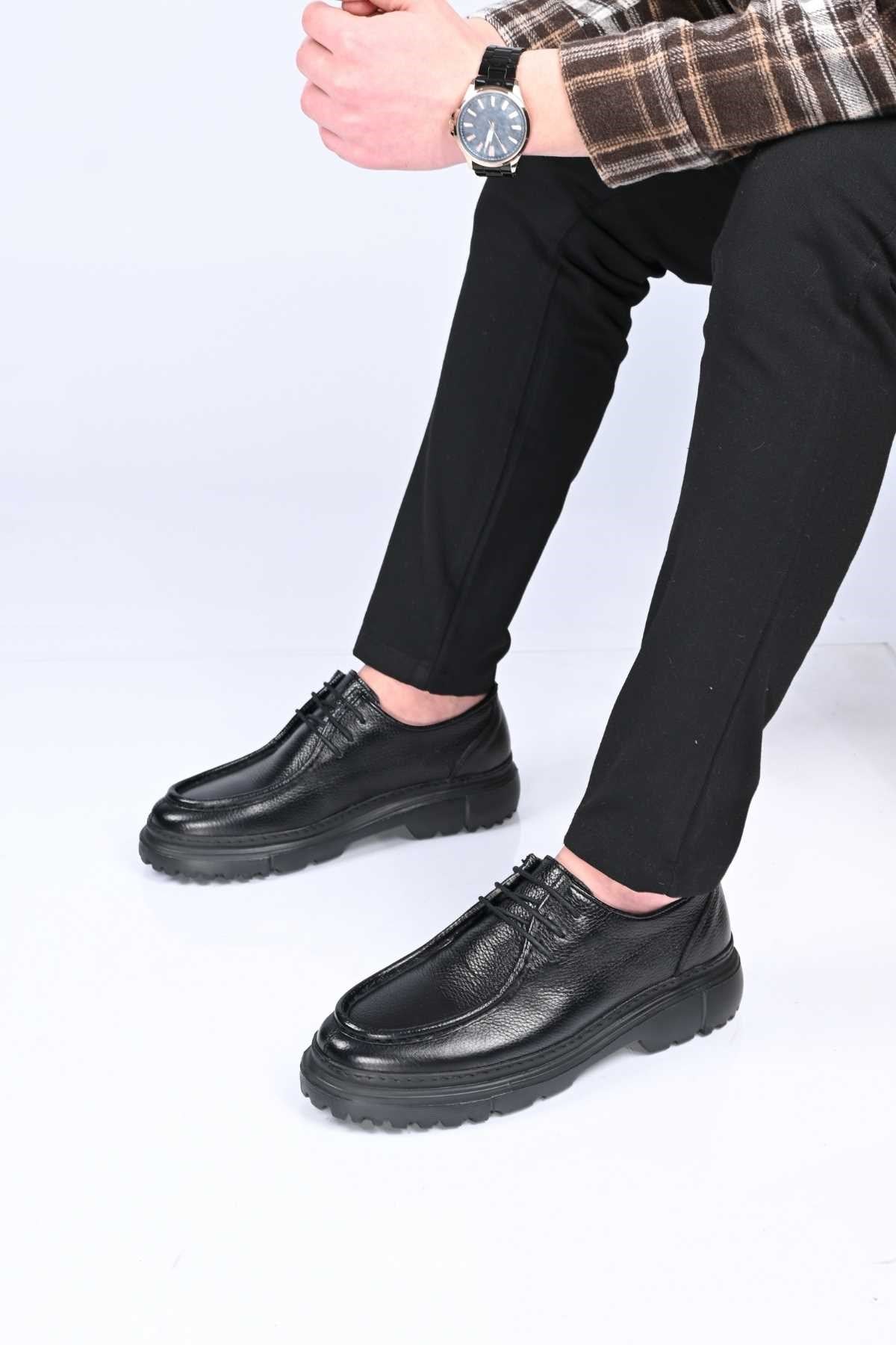 Bestello Lace-Up Genuine Leather Casual Men's Shoes with EVA Sole 179-100