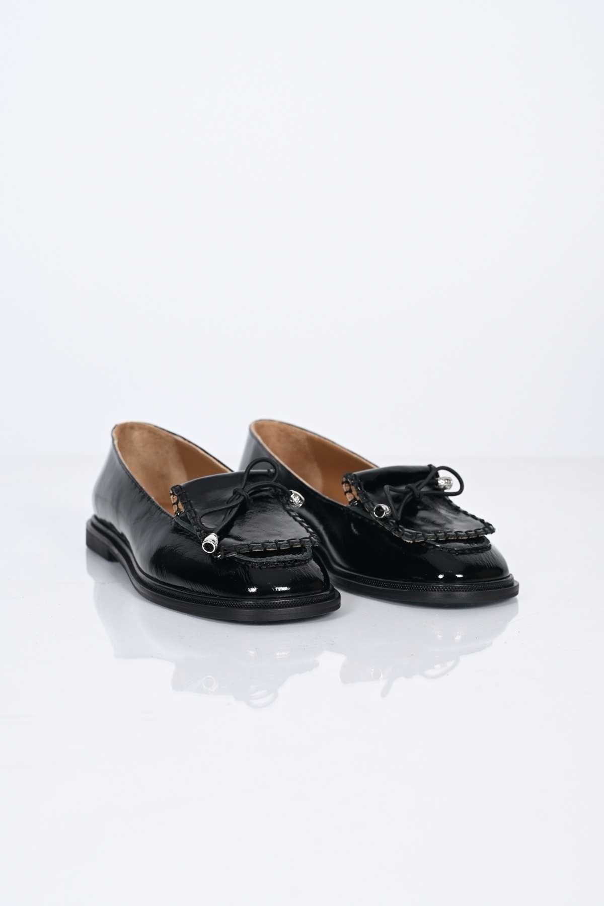 Bestello Laceless Loafer with Saddle Detail, Genuine Leather, Patent Finish, Jurdan Sole, 332-26146 Women's Shoes
