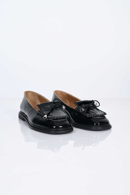 Bestello Laceless Loafer with Saddle Detail, Genuine Leather, Patent Finish, Jurdan Sole, 332-26146 Women's Shoes