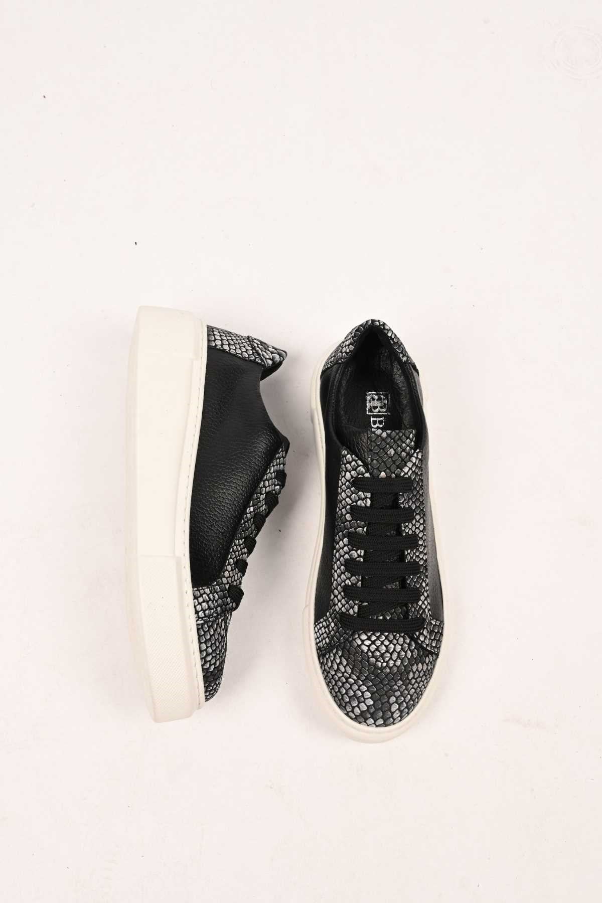 Bestello Lace-Up Genuine Leather Sneakers with Poly Sole, 101-5022-09-26K Women's Shoes