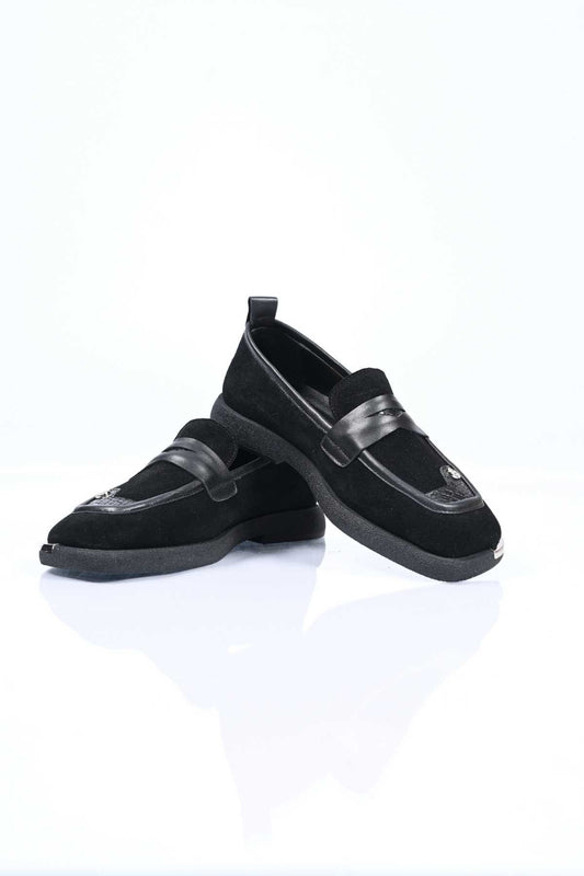 Bestello Genuine Leather Loafer with Buckle Detail, Thermo Sole, Slip-On, 338-7082 Women's Shoes