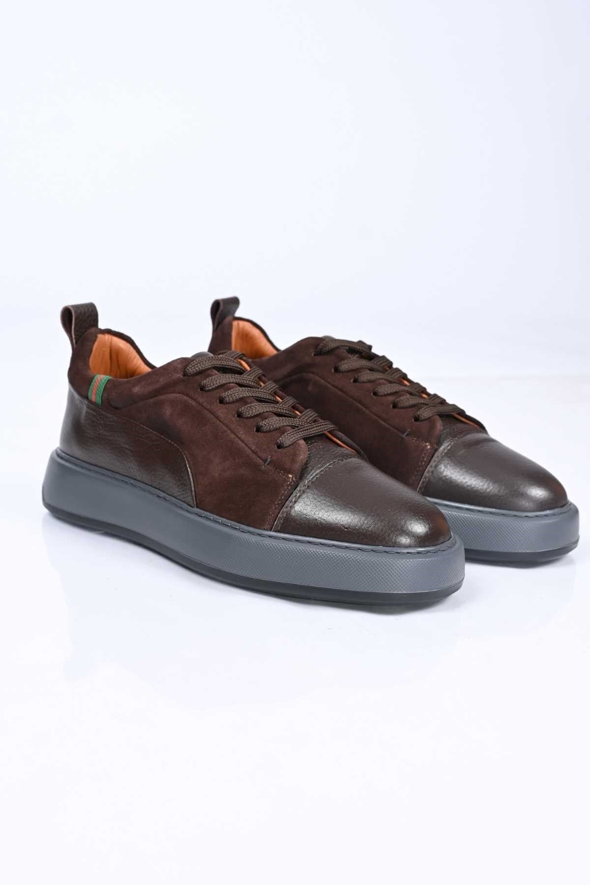 Bestello Lace-Up Genuine Leather EVA Sole Sneakers 174-22034 Men's Shoes