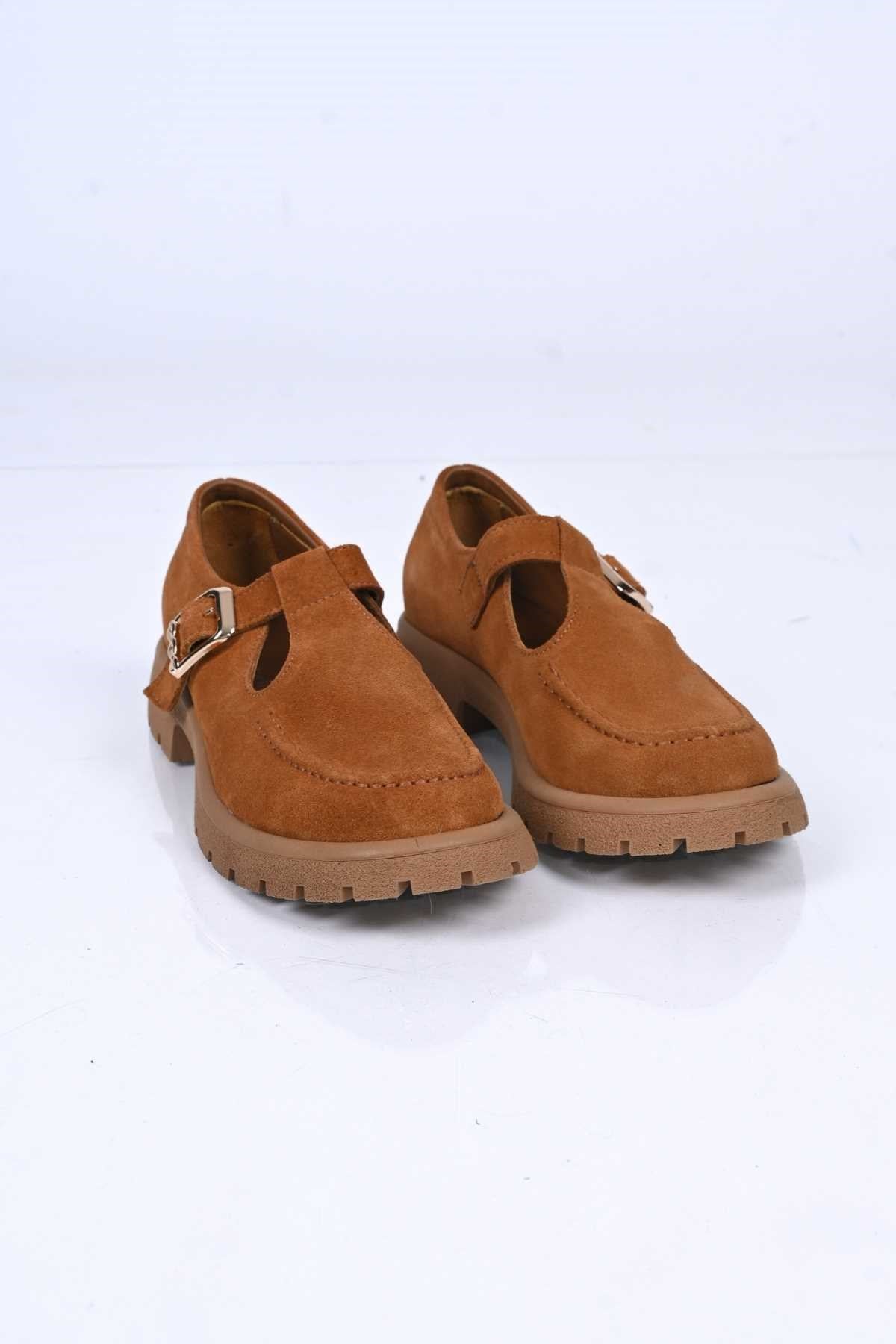 Bestello Slip-On with Belt Buckle, Thermo Sole, Genuine Leather Casual 345-4223 Women's Shoes