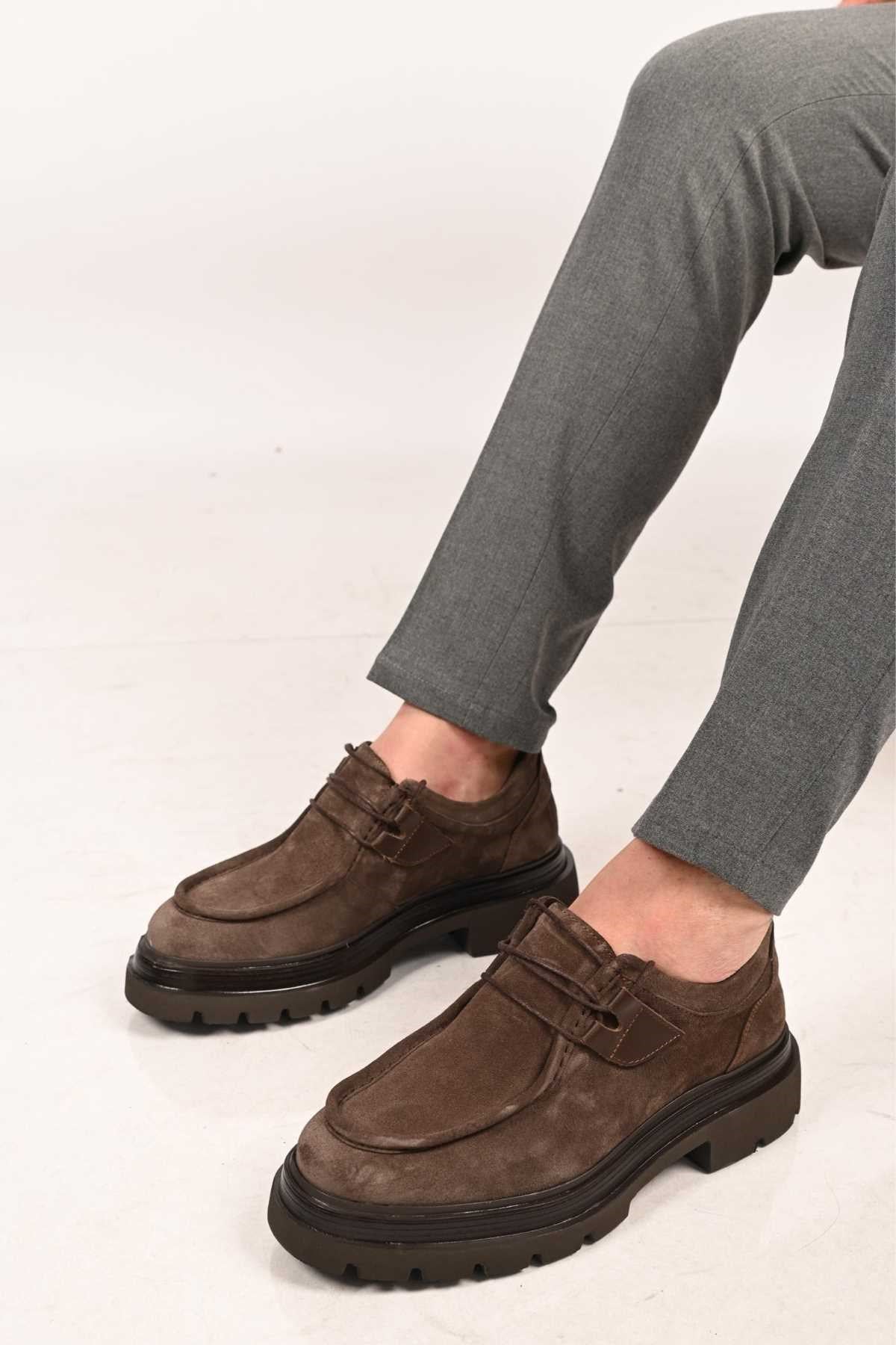 Bestello Lace-Up Genuine Leather Casual Men's Shoes with EVA Sole 172-64190