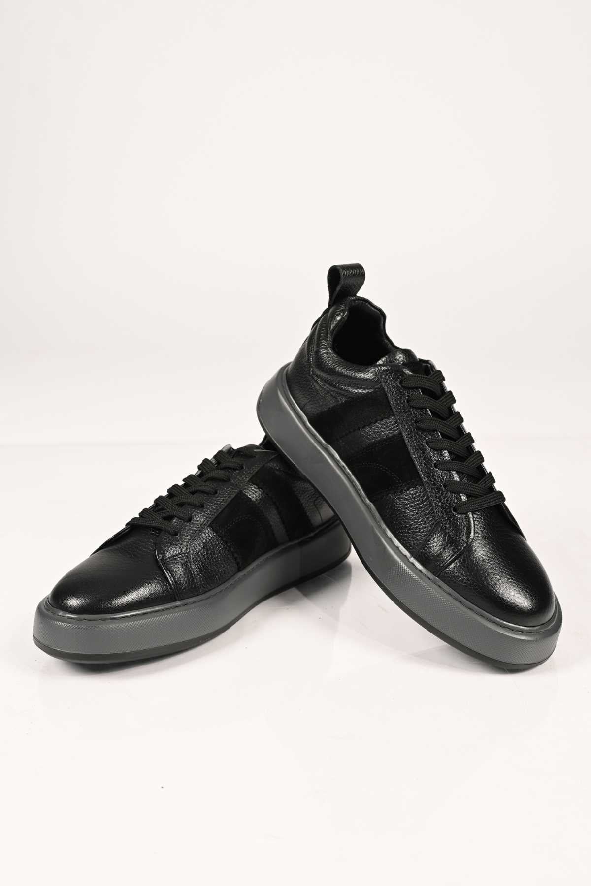Bestello Lace-Up Genuine Leather Sneakers with EVA Sole 174-22031 Men's Shoes