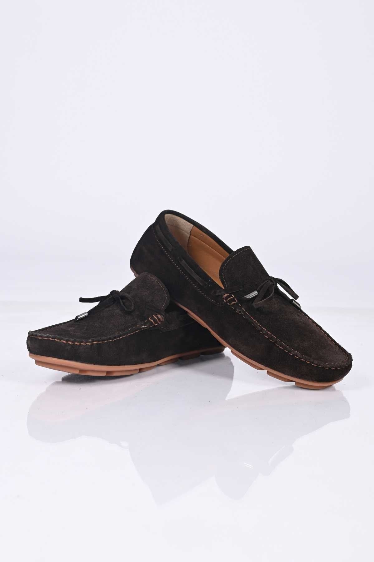 Bestello Slip-On Loafers with Bow, Polyurethane Sole, Genuine Leather, 028-1041 Men's Shoes