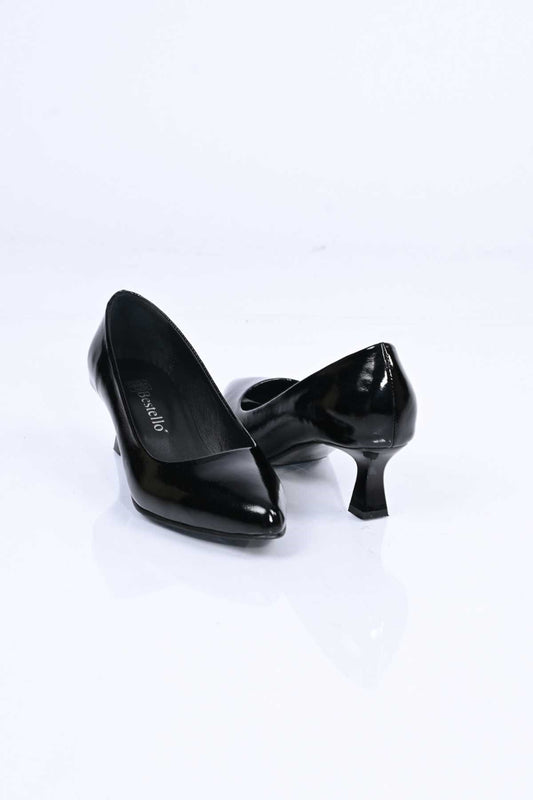 Bestello Genuine Leather Slip-On Shoes with Neolite Sole and Thin Heel 342-538 Women's Shoes