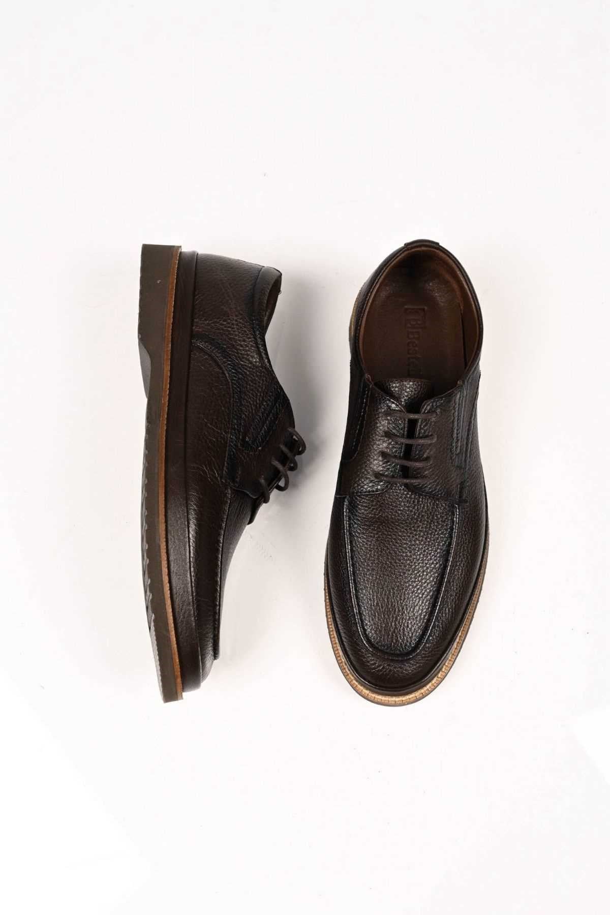 Bestello Lace-Up Genuine Leather Casual Shoes with EVA Sole 333-04 Men's Shoes