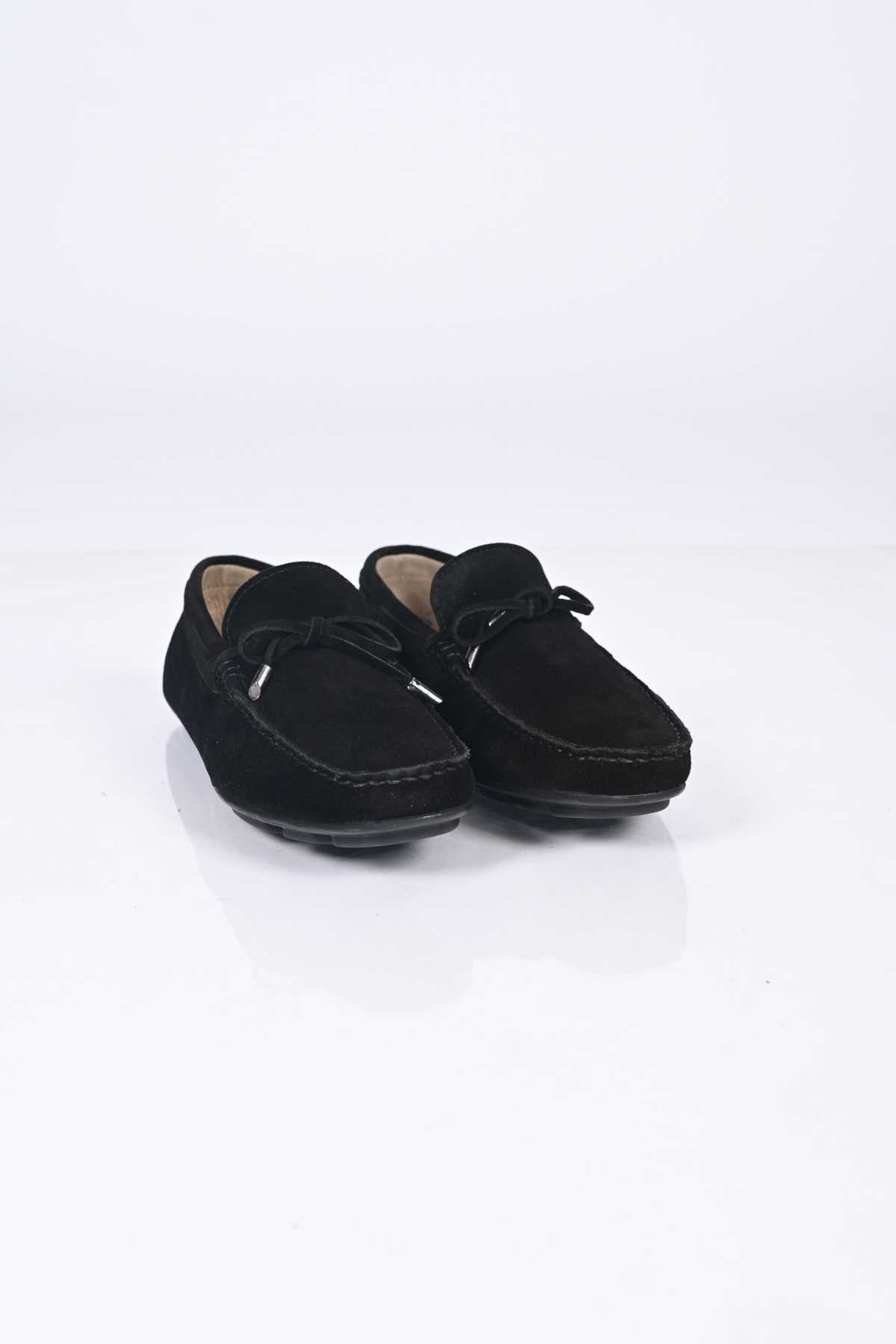 Bestello Slip-On Loafers with Bow, Polyurethane Sole, Genuine Leather, 028-1041 Men's Shoes