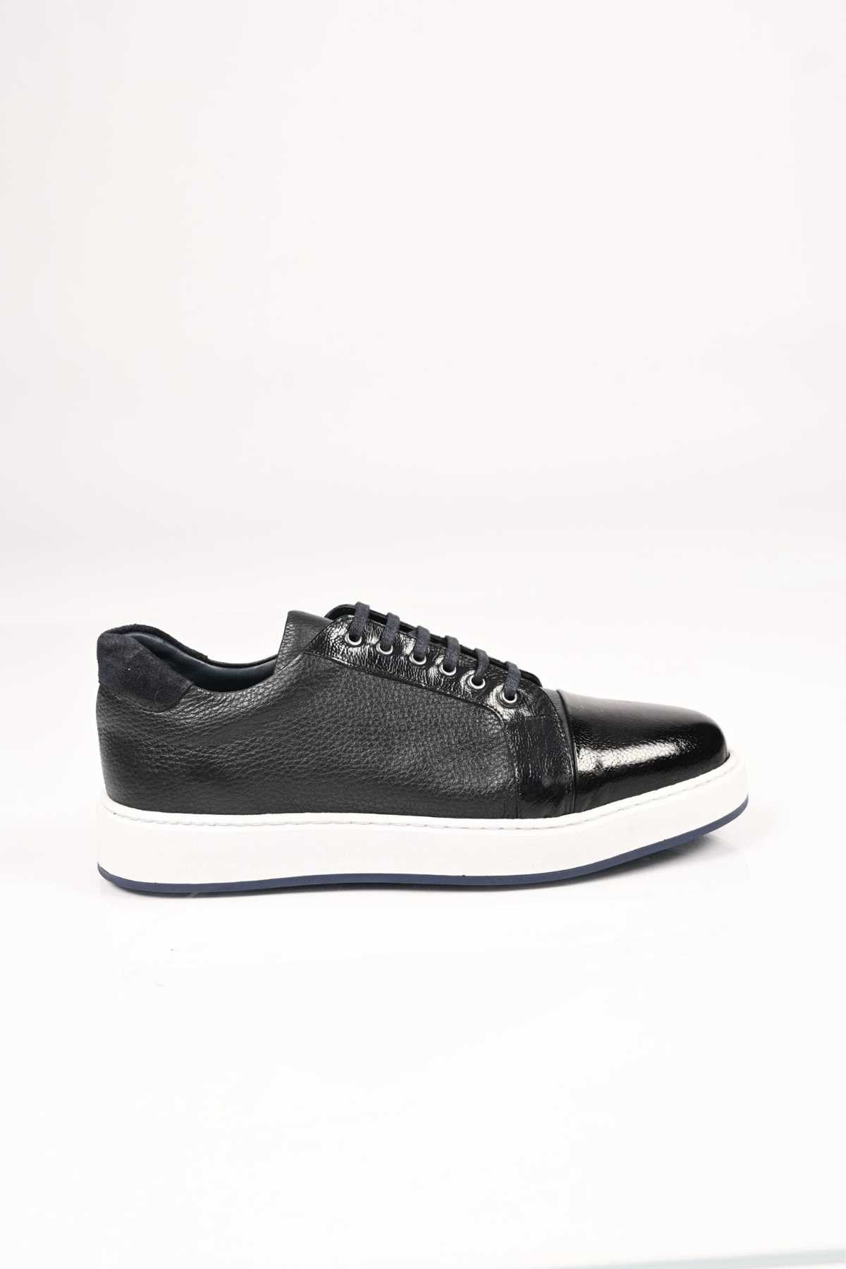 Bestello Lace-Up Genuine Leather Sneakers with EVA Sole 172-64340 Men's Shoes