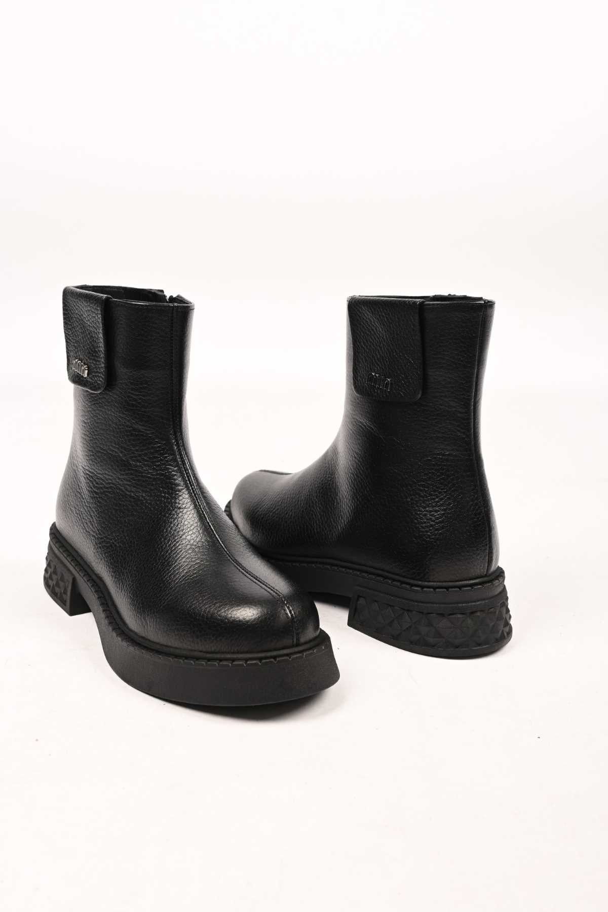 Bestello Slip-On Zip-Up Genuine Leather Casual Boots with Thermo Sole 335-004-15 Women's Boots