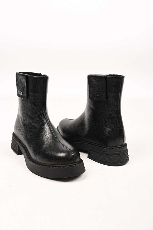 Bestello Slip-On Zip-Up Genuine Leather Casual Boots with Thermo Sole 335-004-15 Women's Boots