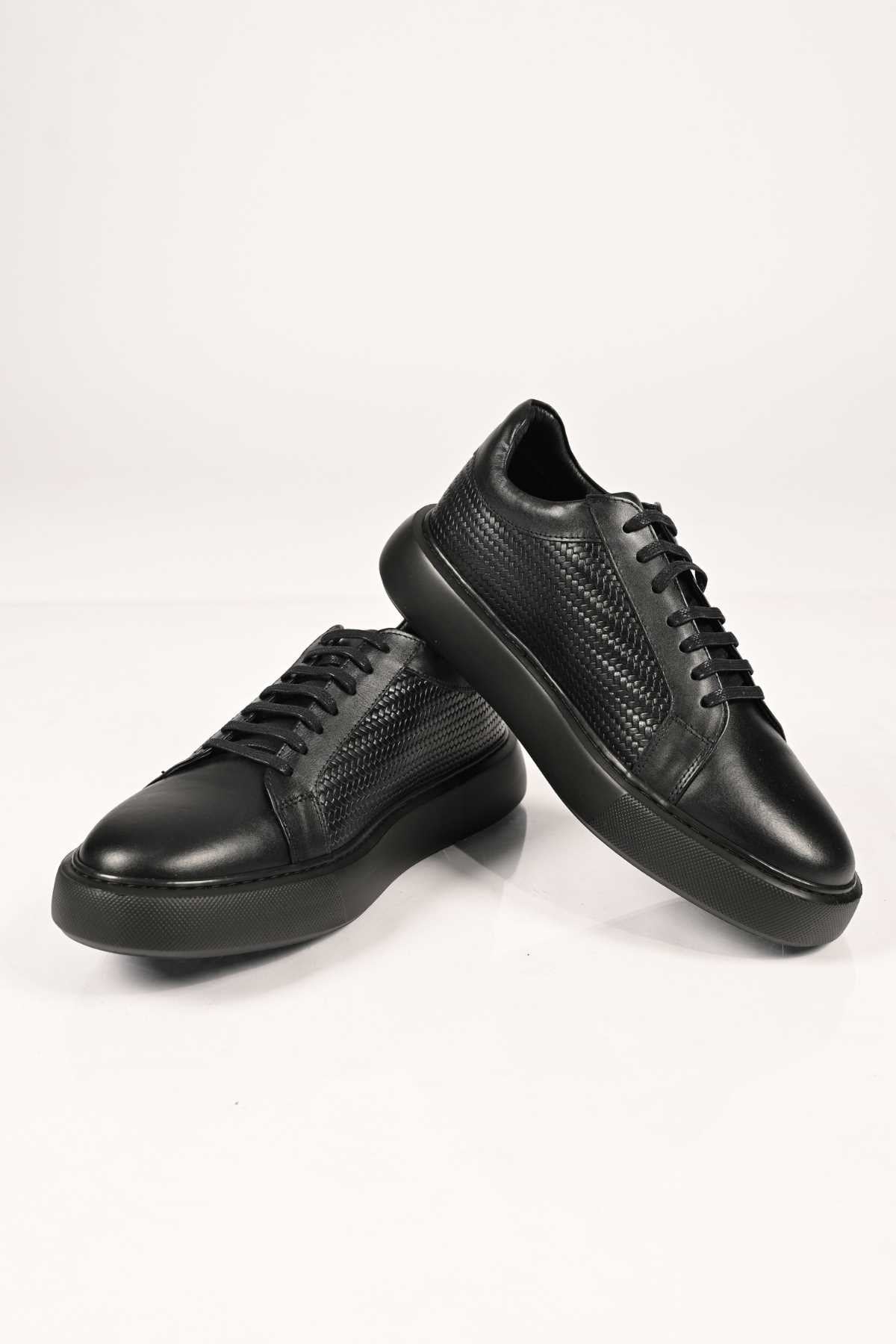 Bestello Lace-Up Genuine Leather Sneakers with EVA Sole 174-22053 Men's Shoes