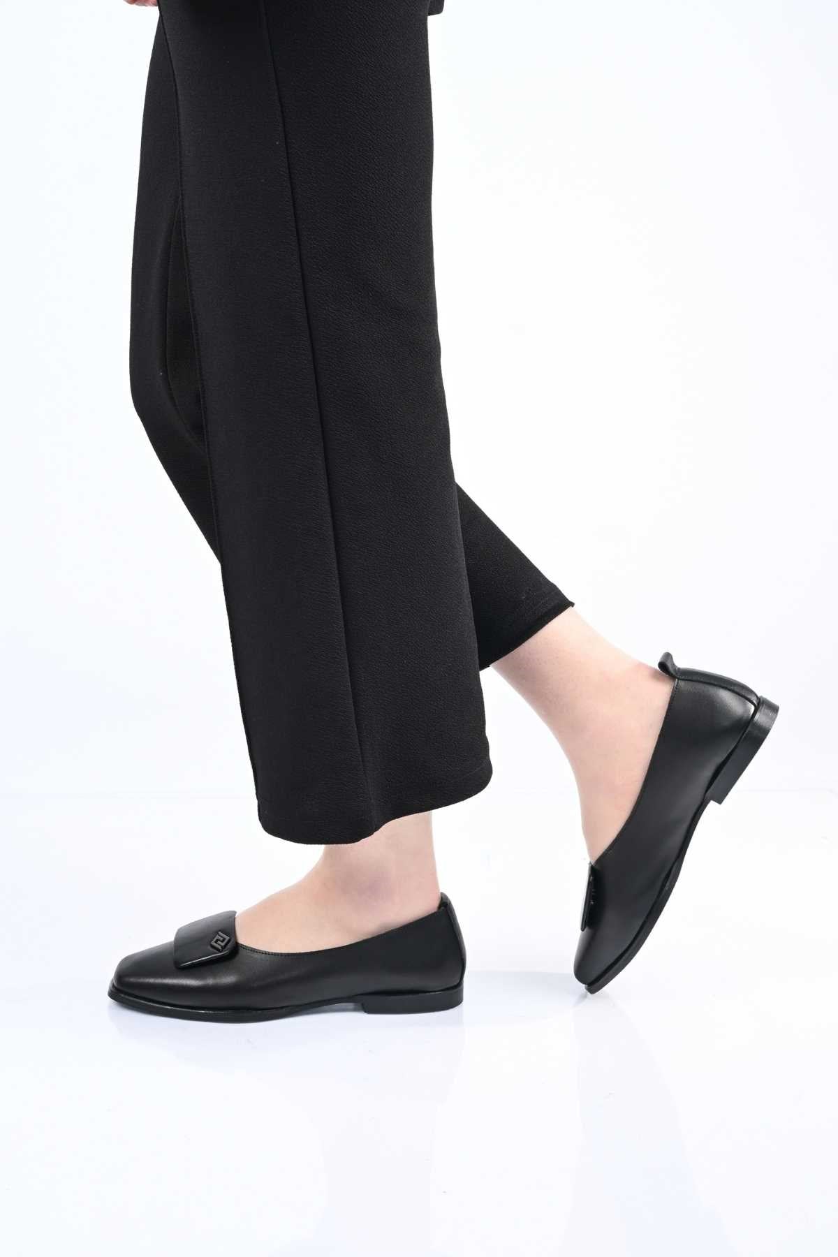Bestello Genuine Leather Ballet Flats with Buckle, Laceless, Jurdan Sole 343-089-110 Women's Shoes
