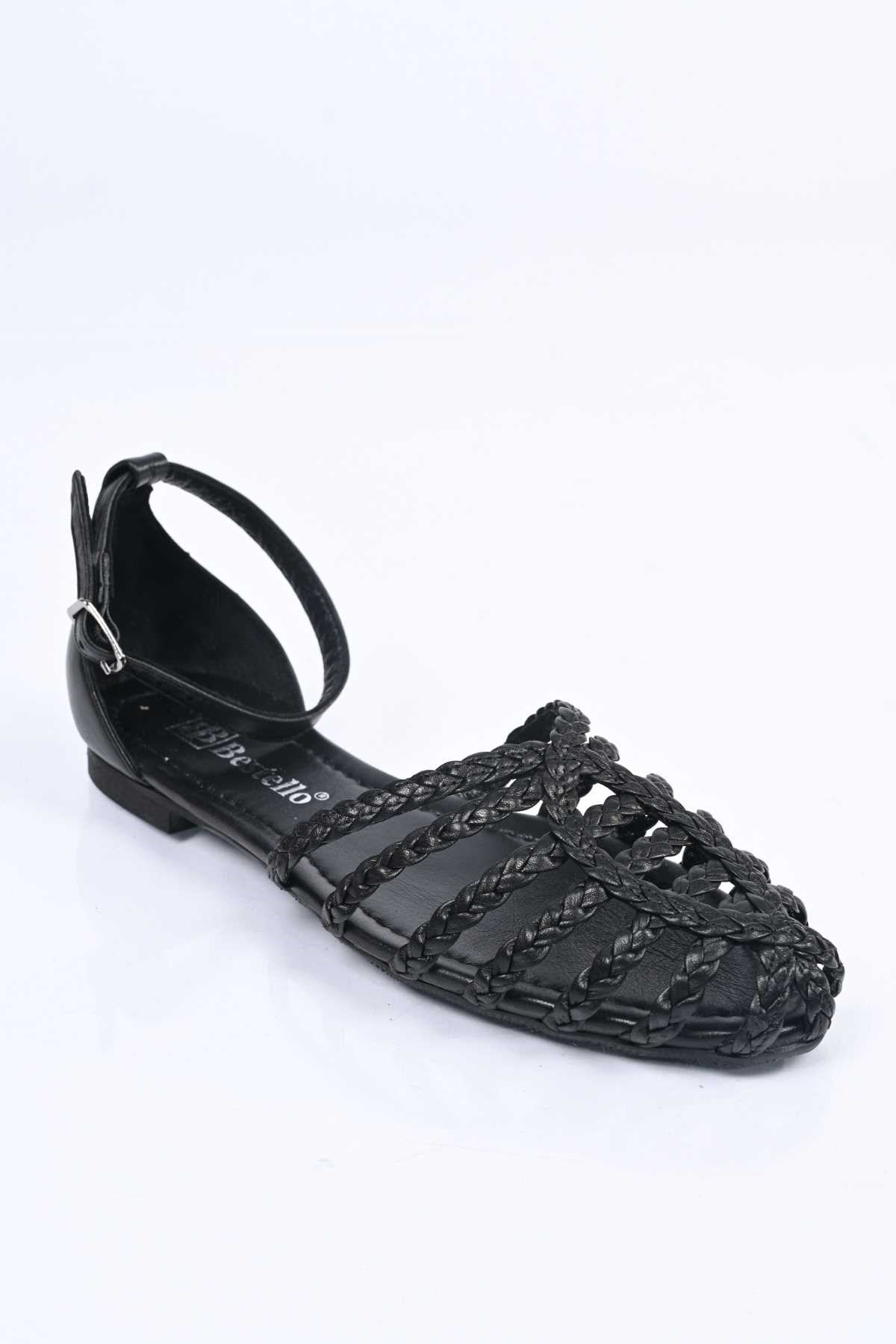 Bestello Braided TPU Sole Genuine Leather Closed-Back Sandal 344-114-261002 Women's Sandal