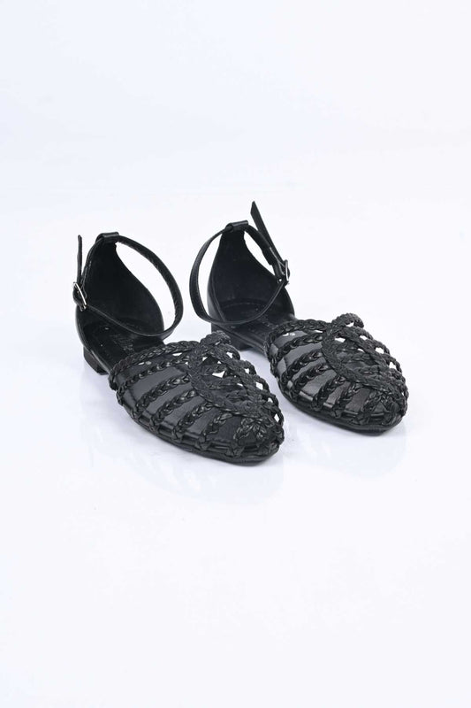 Bestello Braided TPU Sole Genuine Leather Closed-Back Sandal 344-114-261002 Women's Sandal