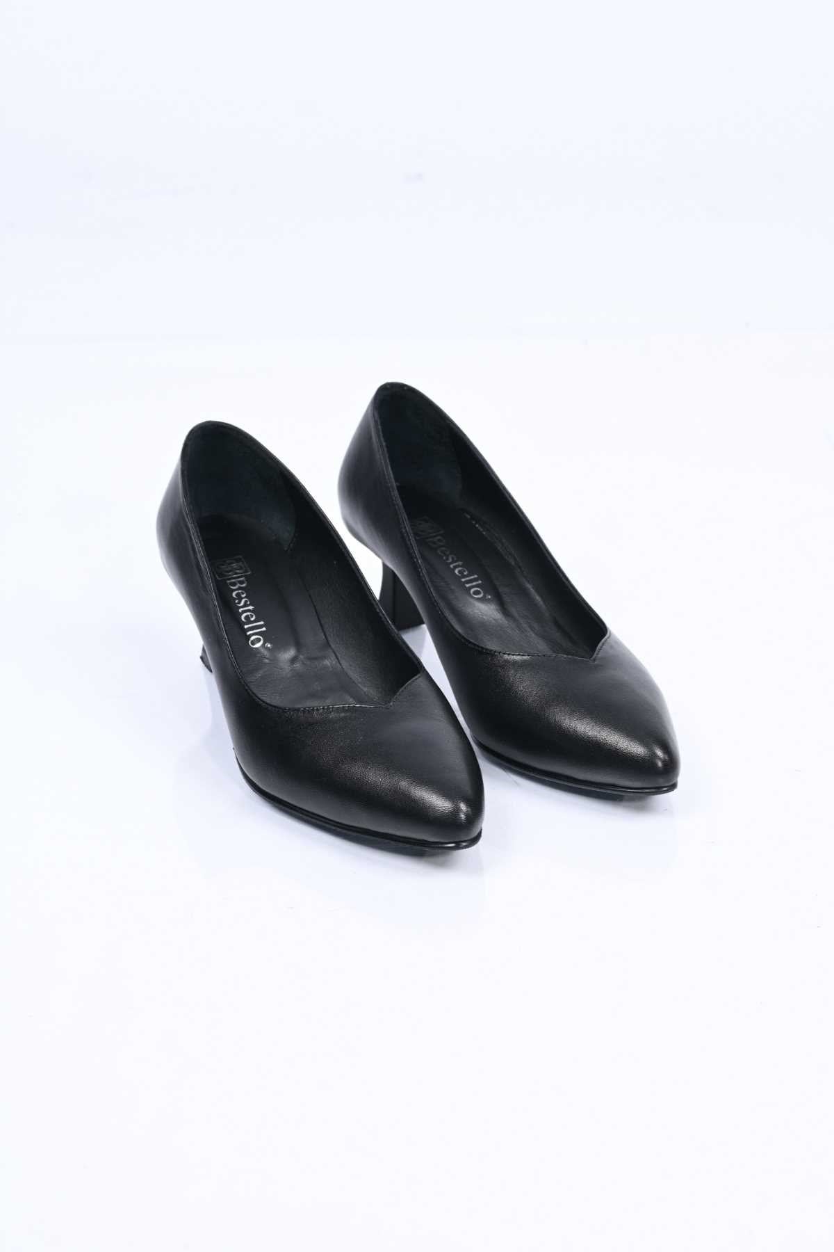 Bestello Genuine Leather Slip-On Shoes with Neolite Sole and Thin Heel 342-526 Women's Shoes