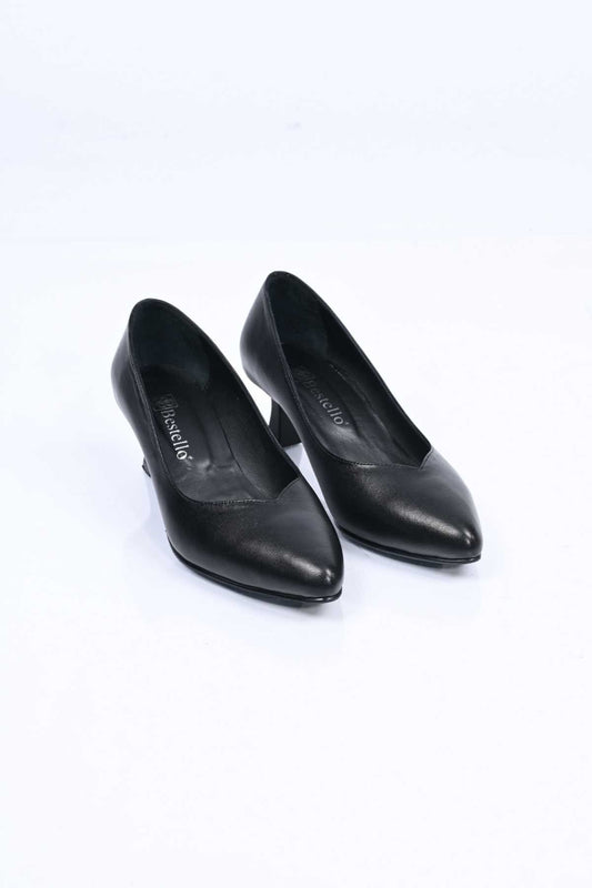 Bestello Genuine Leather Slip-On Shoes with Neolite Sole and Thin Heel 342-526 Women's Shoes