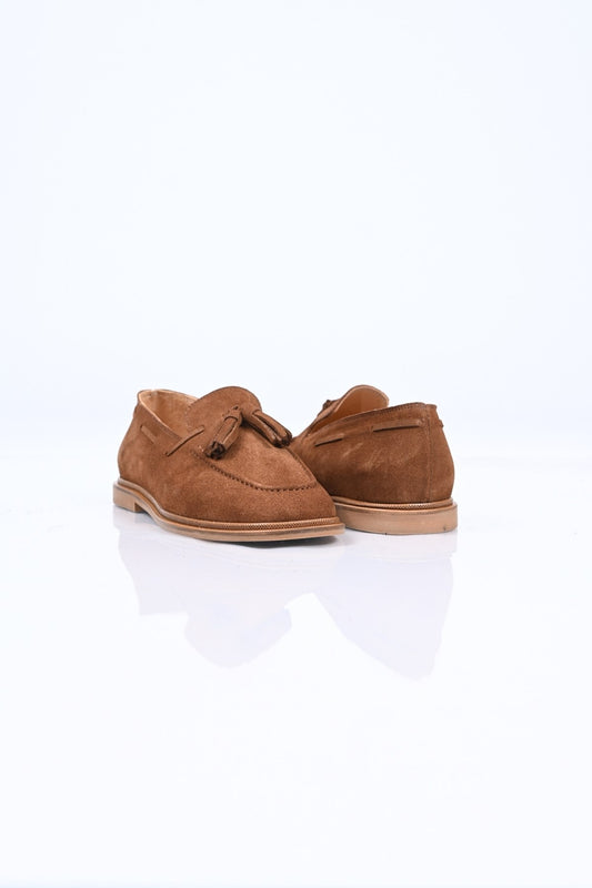 Bestello Genuine Leather Loafer with Tassels, Slip-On, Jordan Sole 332-26175 Women's Shoes