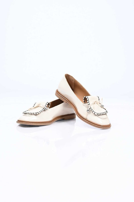Bestello Laceless Loafer with Saddle Detail, Genuine Leather, Patent Finish, Jurdan Sole, 332-26146 Women's Shoes