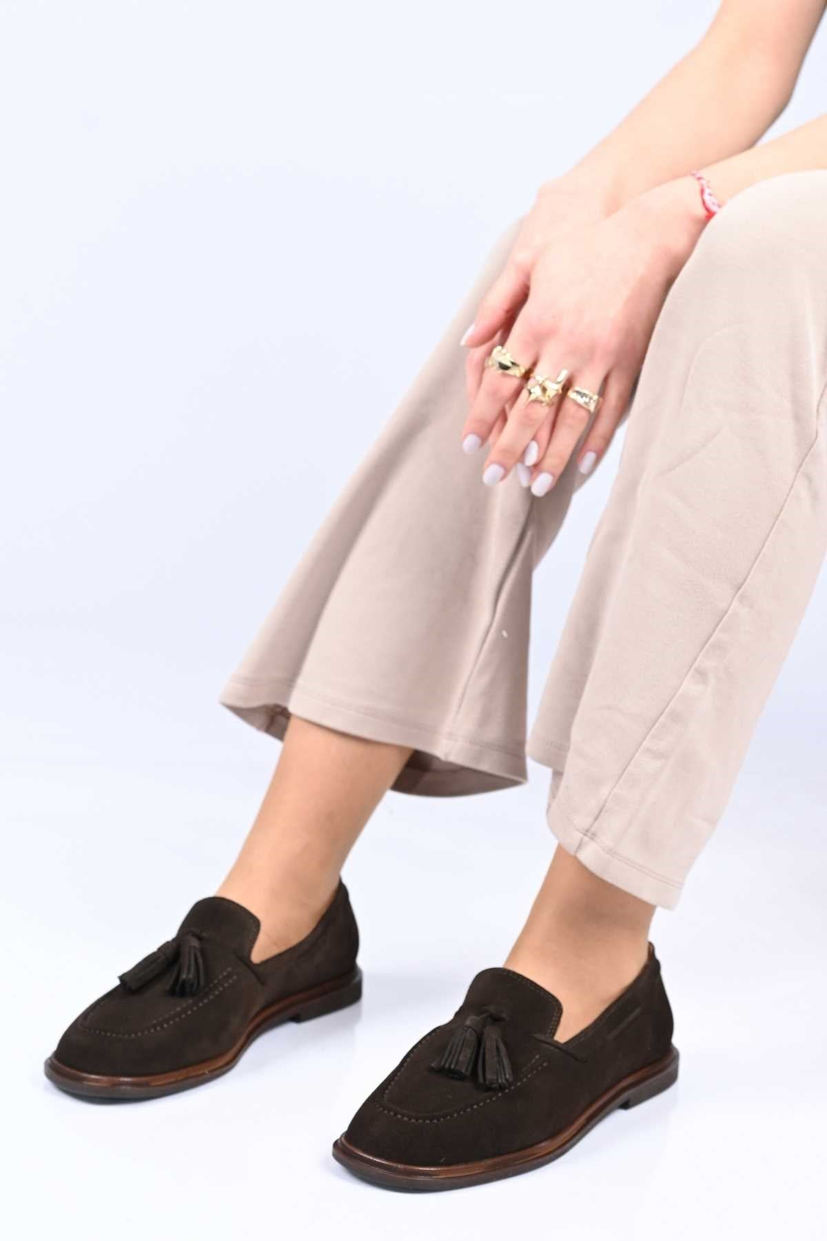Bestello Genuine Leather Loafer with Tassels, Slip-On, Jordan Sole 332-26175 Women's Shoes