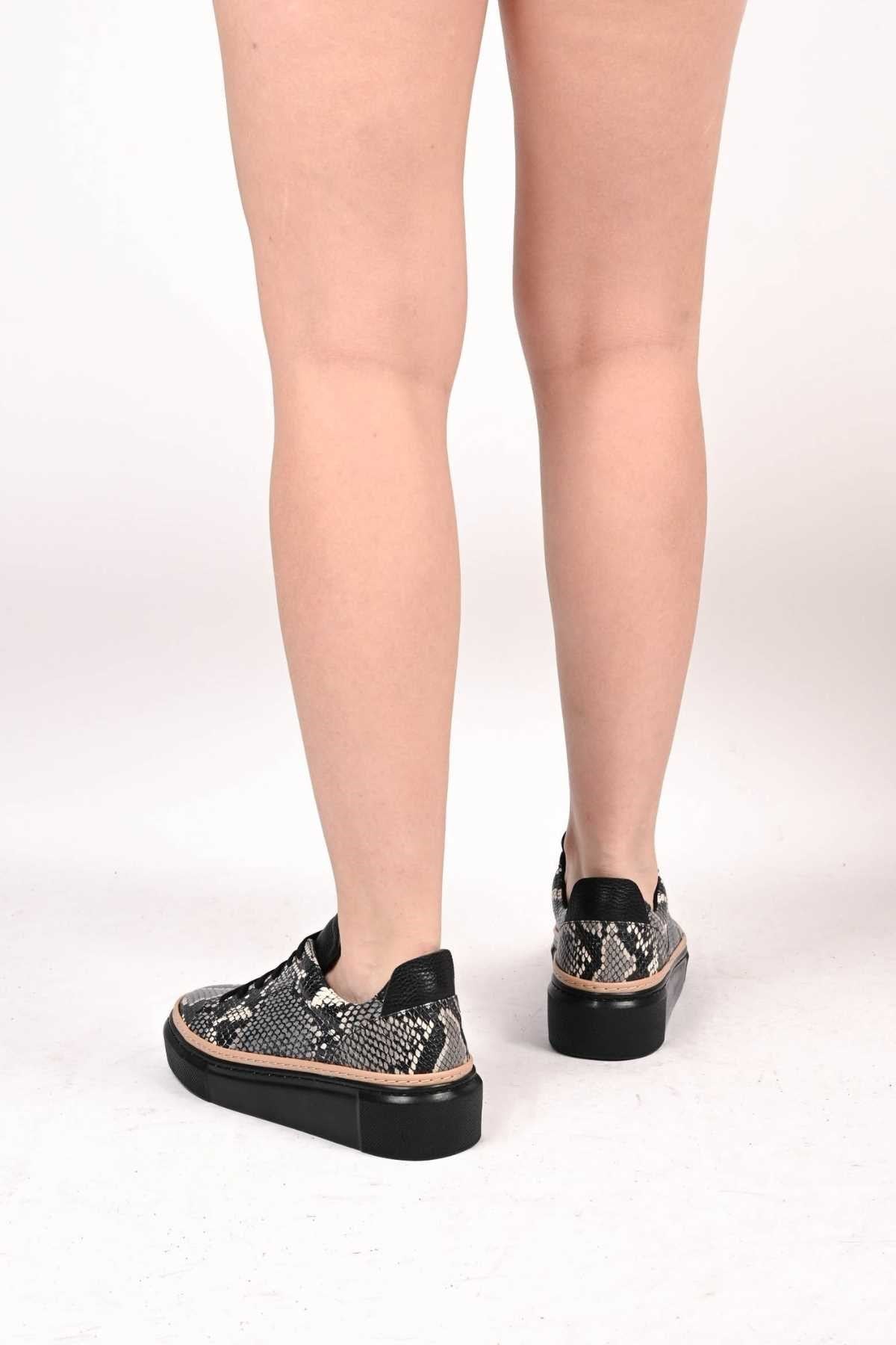 Bestello Lace-Up Genuine Leather Casual Shoes with Polyurethane Sole 334-5022-39 Women's Shoes