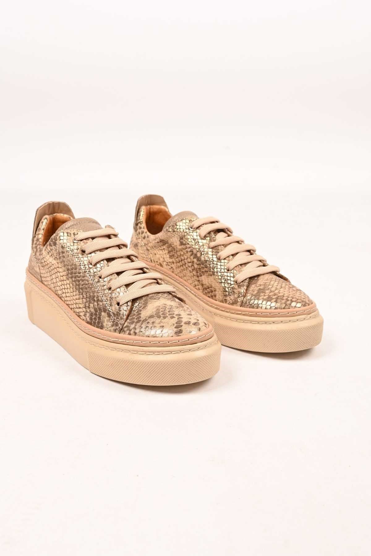 Bestello Lace-Up Genuine Leather Casual Shoes with Polyurethane Sole 334-5022-39 Women's Shoes